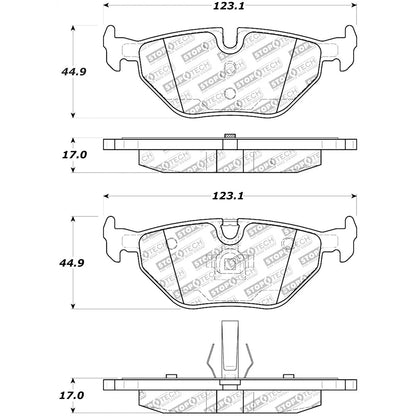 StopTech 308.06920 Rear Brake Pads Set for 1991-05 325i / 96-00 328i / 96-02 Z3