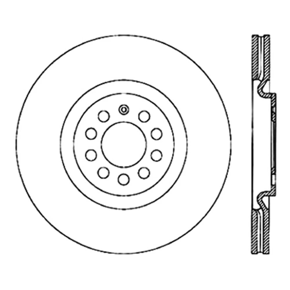 StopTech 127.33062L Front Left Drilled Brake Rotor for 00-03 S3 / 99-07 Audi TT