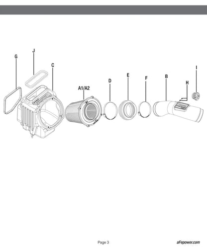 aFe Quantum Pro DRY S Cold Air Intake | GM/Chevy Duramax 6.6L V8 (17-18) (53-10007D)