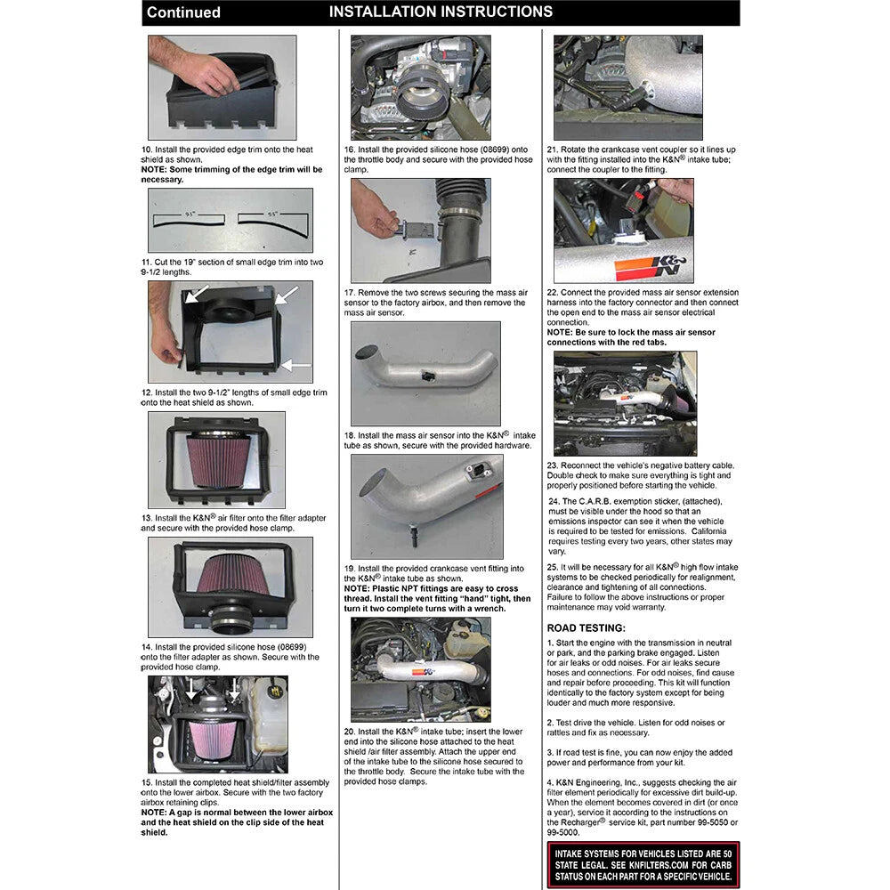 K&N 09-10 Ford F150 4.6L V8 F/I High Flow Performance Kit | Ford F150 (09-10) 4.6L V8