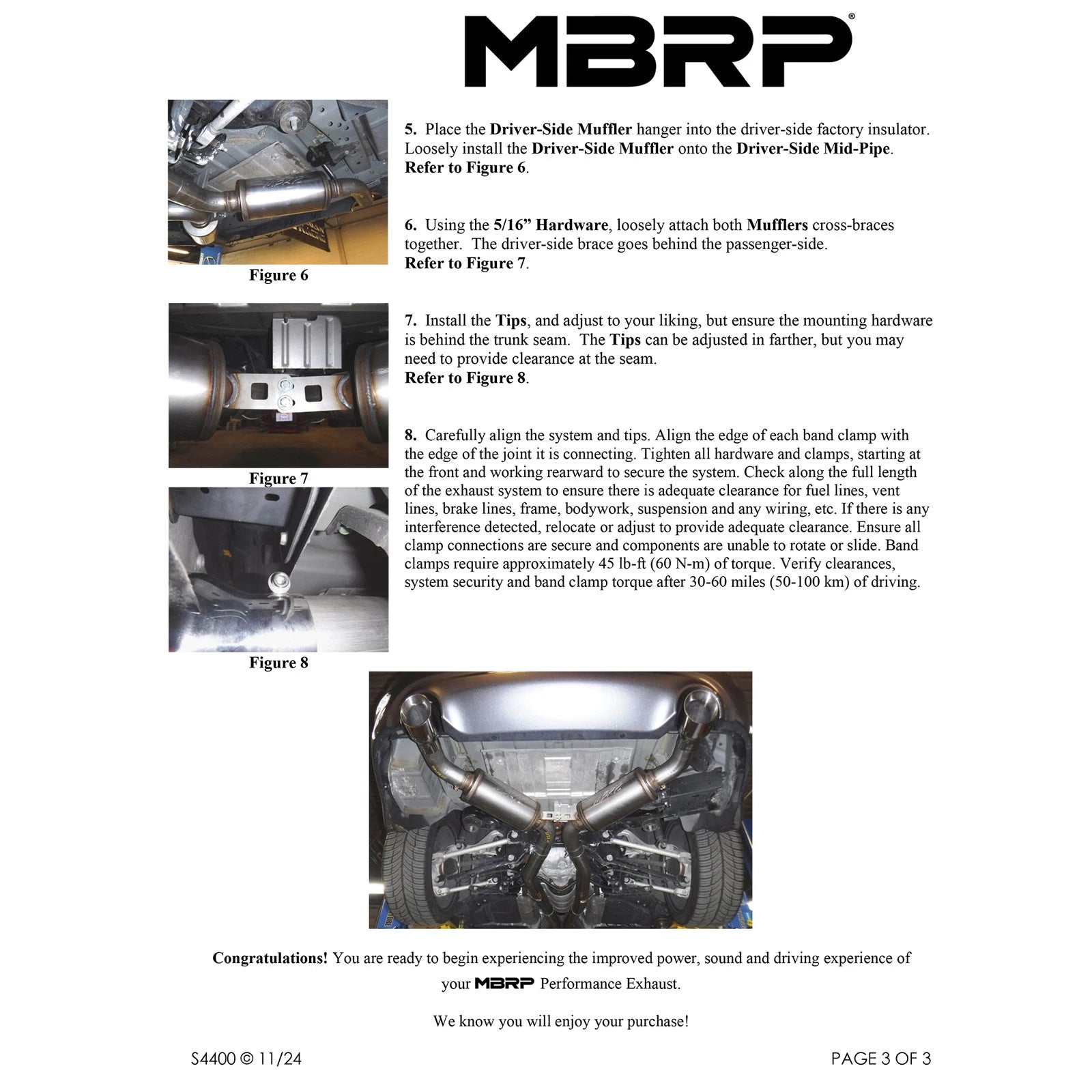MBRP T304 Cat-Back Street Exhaust | 2016-2024 Infiniti Q50 3.0T (S44003XX)