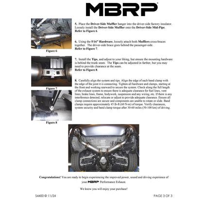 MBRP T304 Cat-Back Street Exhaust | 2016-2024 Infiniti Q50 3.0T (S44003XX)