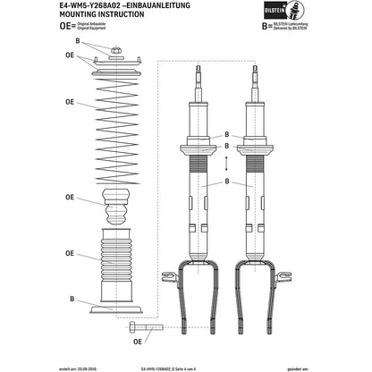 Bilstein B4 OE Replacement 2004-2009 Mercedes-Benz E320 4Matic Front Right Monotube Strut Assembly