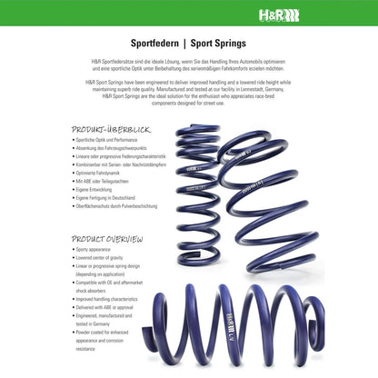H&R Sport Springs BMW 650i F13 | Coupe AWD (12-19) (50476)