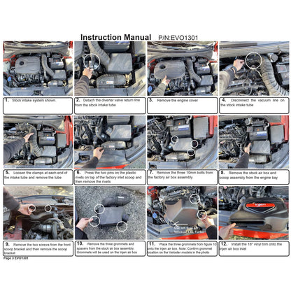 Injen EVO1301 Intake System | Hyundai Veloster N / Veloster / Elantra (16-23 / 18-21 / 22-22) (EVO1301)