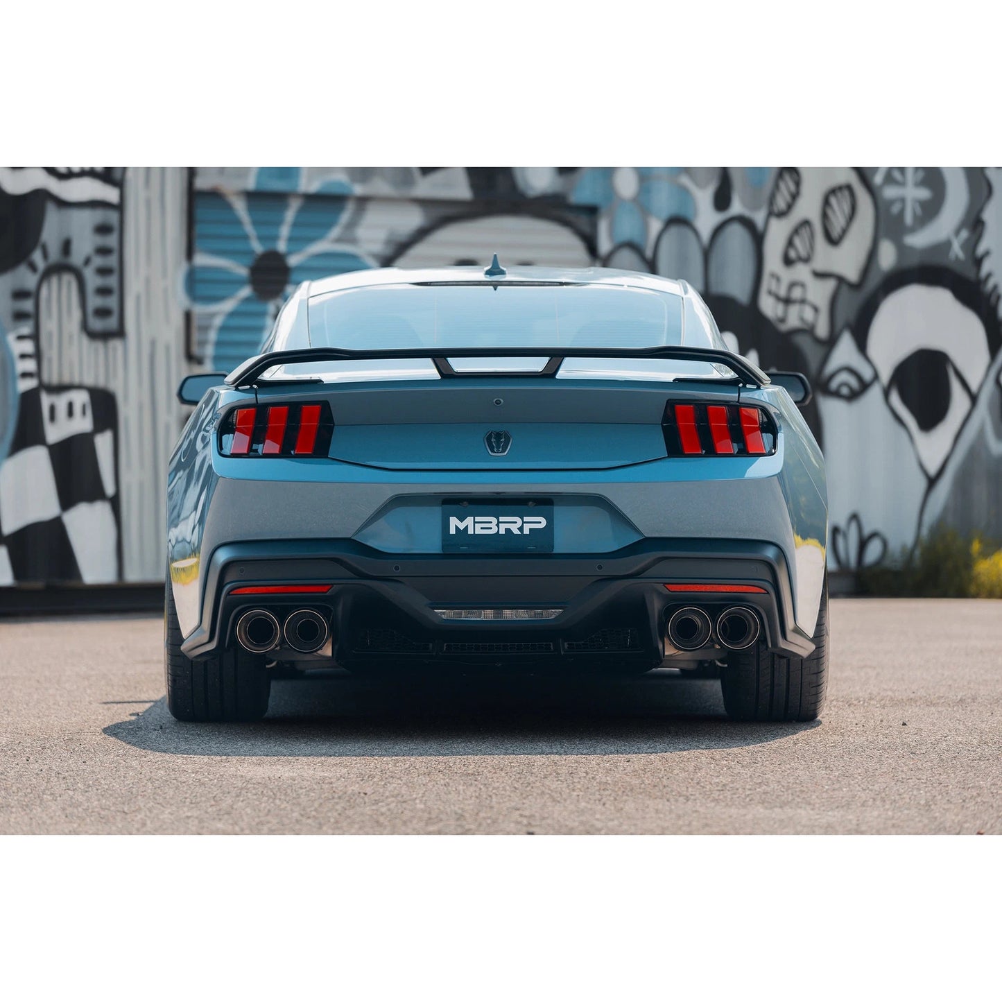 MBRP 2024 Ford Mustang Dark Horse 3in Dual Split Rear Exit Exhaust w/ Quad CF Tips | Ford Mustang (24+) (S72843CF)