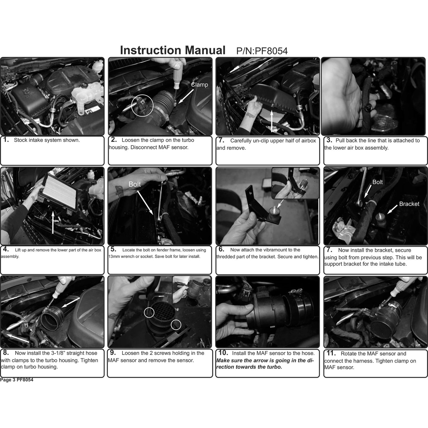 Injen PowerFlow Short Ram Intake | Dodge Ram 3.0L V6 (03-18) / Chevrolet Express 1500/2500 (03-26) / Silverado 2500 HD Classic (07-14) / Dodge 3500 (09-18) / Ram 1500 Classic (19-26) (PF8054WB)