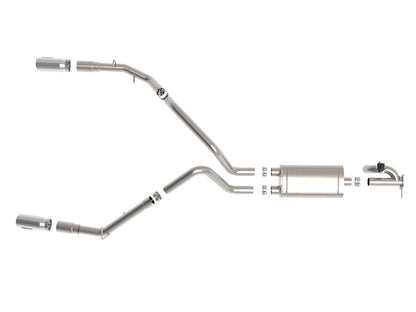 aFe Gemini XV 3in SS Cat-Back Exhaust w/ Cut-Out Polished Tips | Ram 1500 (19-21) (49-32081-P)