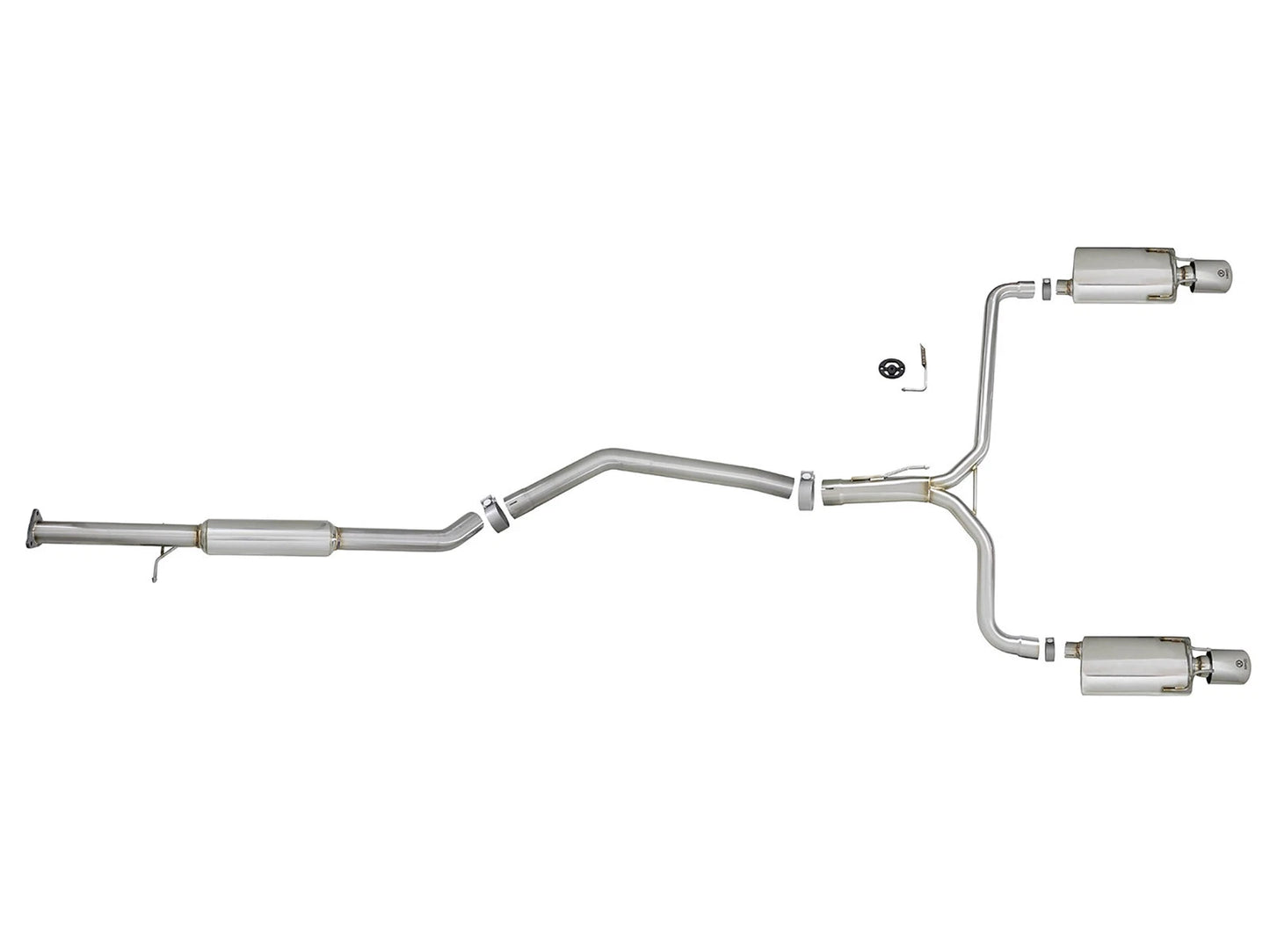 aFe Takeda 2-1/2in to 1-3/4in SS Dual Cat-Back Exhaust | Honda Accord LX/EX/EX-L (13-17) (49-36605)