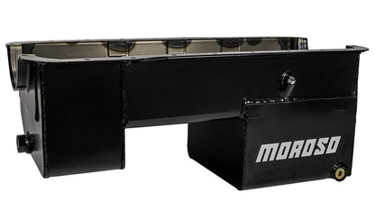 Moroso Ford 351W (w/Rear Sump & Billet End Seals) Extra Deep Wet Sump 7qt 9in Steel Oil Pan