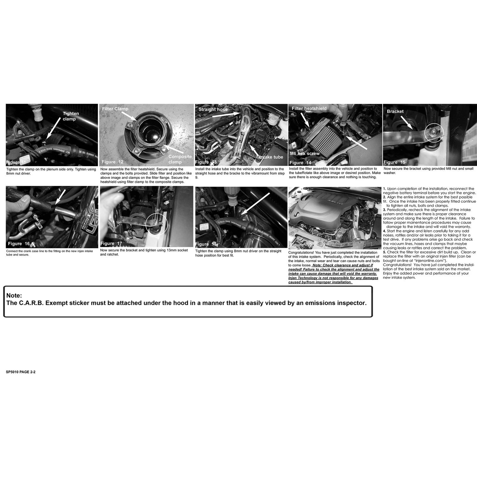 Injen SP Cold Air Intake System | 2011 - 2014 Chrysler 200 & 2012 - 2014 Dodge Avenger(SP5010)