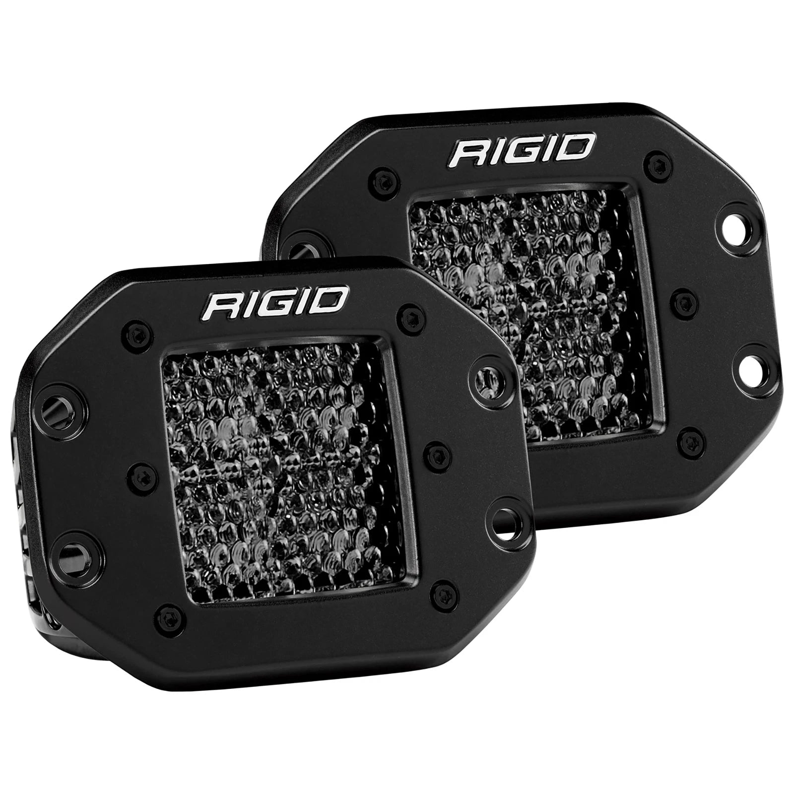 Rigid Industries Rigid D-Series Pro Midnight Light - Spot Diffused / Flush / Pair (RIG212513BLK)