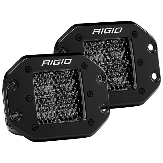 Rigid Industries Rigid D-Series Pro Midnight Light - Spot Diffused / Flush / Pair (RIG212513BLK)