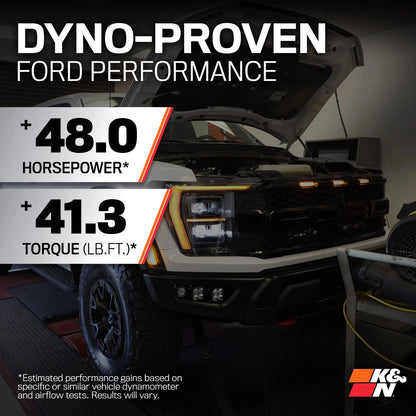 K&N Performance Air Intake System | Ford F150 Raptor R 5.2L V8 (63-2624)