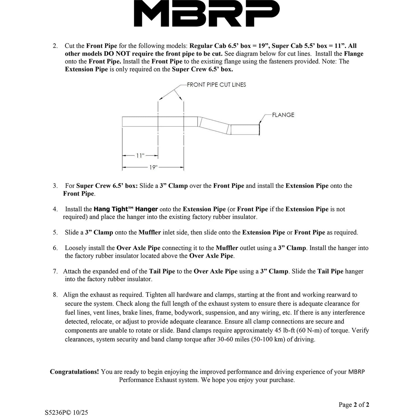 MBRP 3in Cat-Back Single Side AL P Series Exhaust | Ford F150 V6 EcoBoost (11-14) (S5236P)