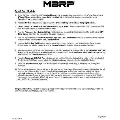 MBRP 3in. D&S Cat-Back Dual Split Rear Exit AL Ram 1500 06-08 (S5126AL)