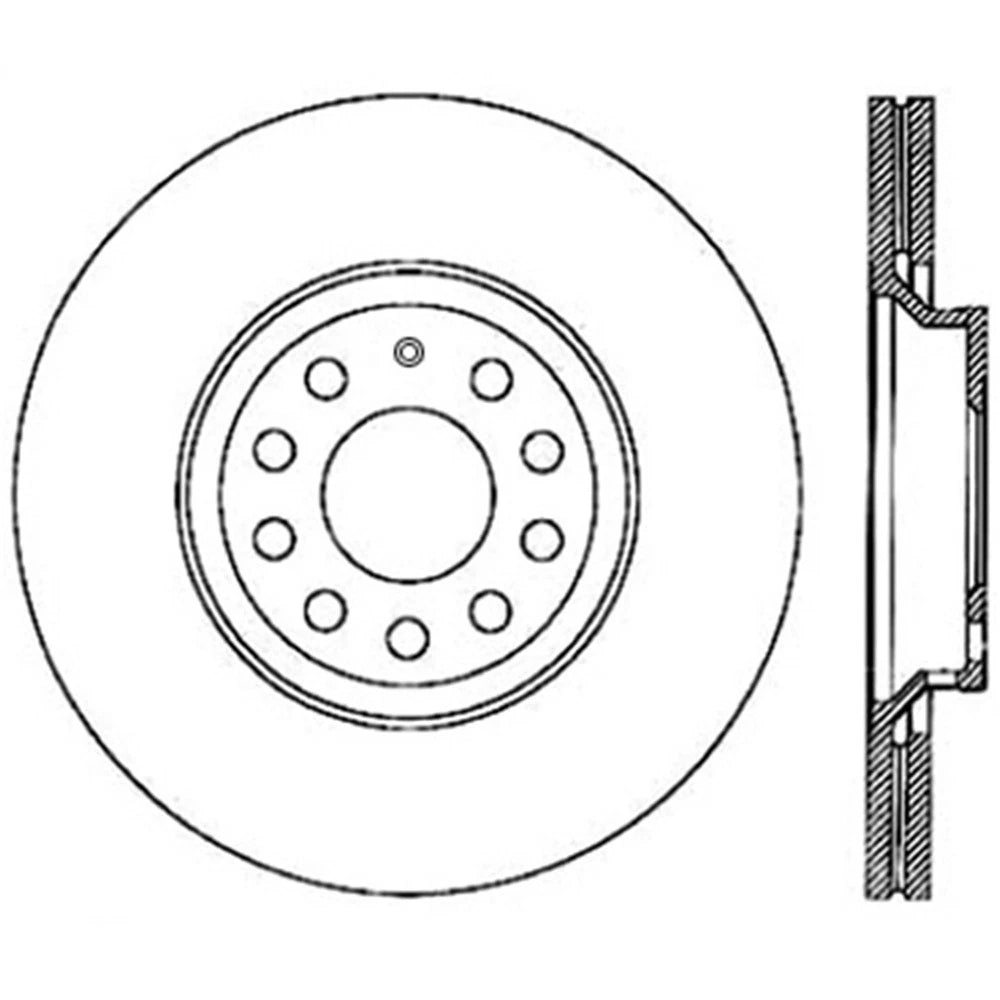 StopTech 126.33113CSL Rear Left Brake Disc Rotor for 08-19 Audi S3 / 09-17 VW CC