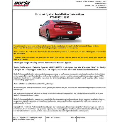 Borla Axle-Back Exhaust System - ATAK | Multiple Fitments (11833)