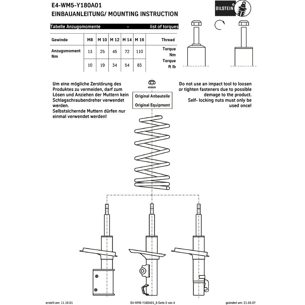 Bilstein B6 Performance Suspension Strut Assembly for 2017-2021 Honda Civic