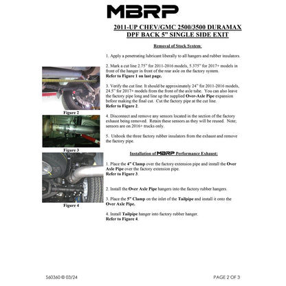 MBRP 5in Filter Back Single Side Exit T409 Exhaust System | Chevy/GMC 2500/3500 (11-18) (S60360409)