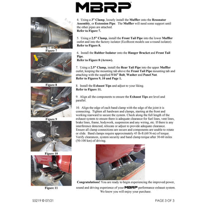 MBRP Aluminized Dual Pre-Axle Cat Back Exhaust w/ 2.5in OD Tips | Ford F150 (21+) (S5219AL)