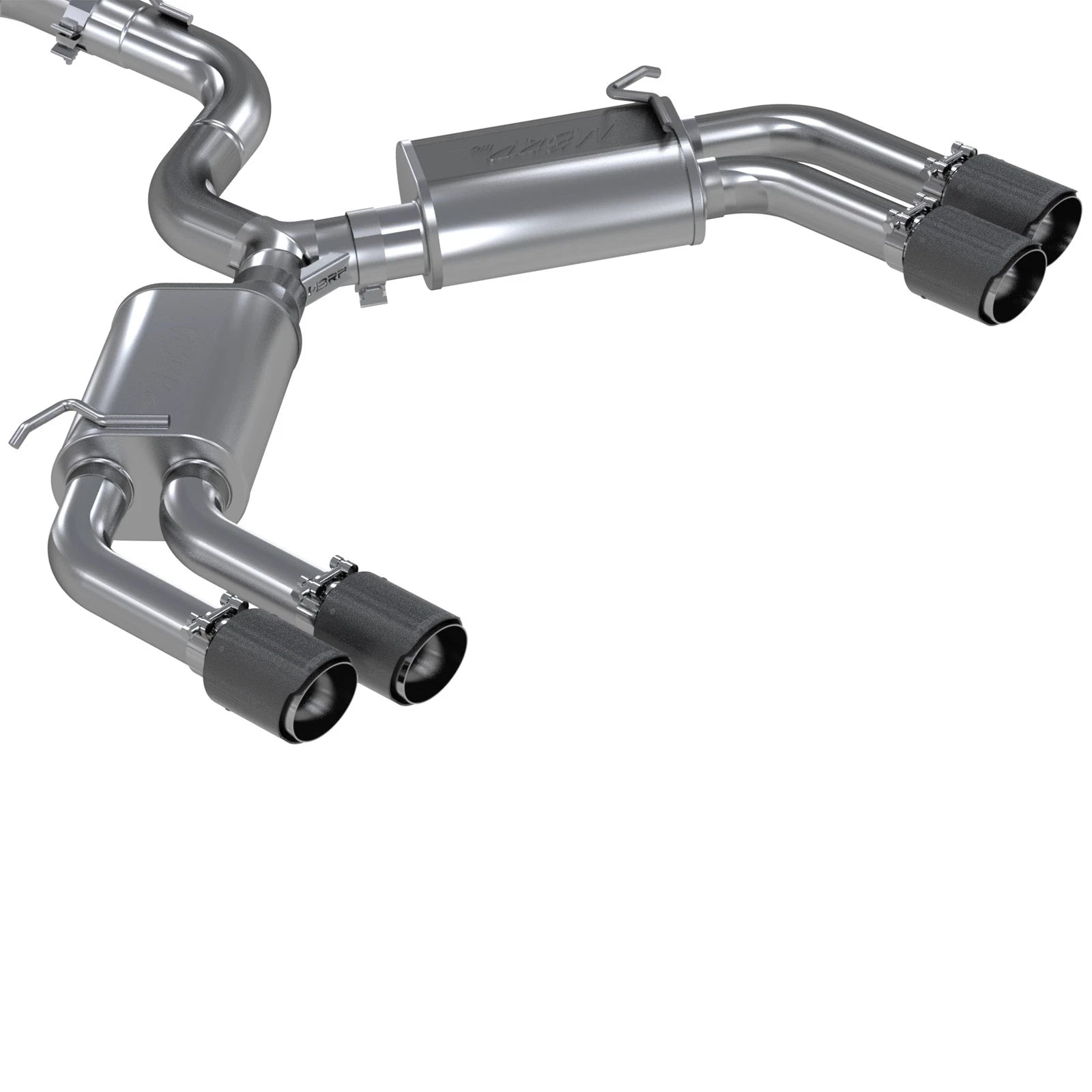 MBRP 3-In Armor Pro Street Profile Quad Rear Exit Cat-Back | Audi S3 (S46013CF)
