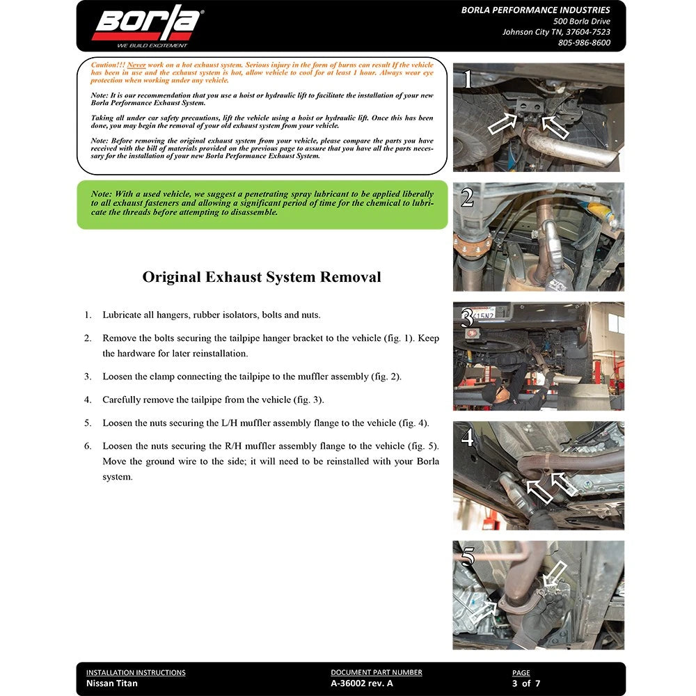 Borla Cat-Back Exhaust System - S-Type | 2017-2020 Nissan Titan 5.6L (140796)