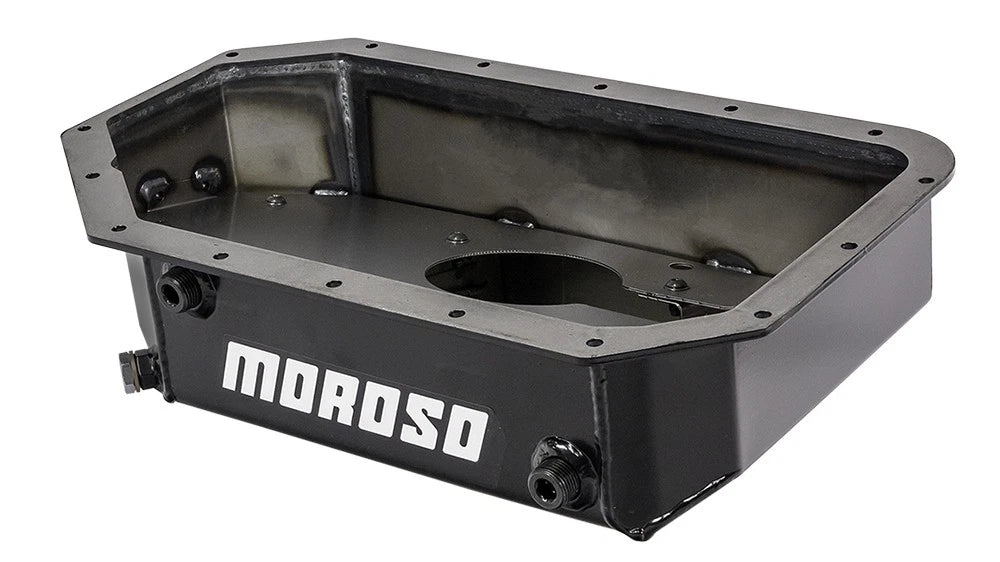 Moroso Acura/Honda K Series (Notched) Road Race Baffled Wet Sump Extra Capacity 5.5in Steel Oil Pan