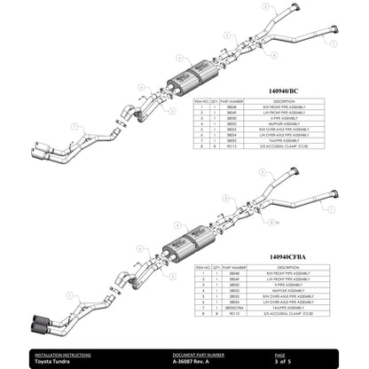 Borla 22-24 Toyota Tundra 3.4L V6 Hybrid Ext. Cab/STD Bed 145.7in WB ATAK Cat-Back | Toyota Tundra (22-24) (CFBA)