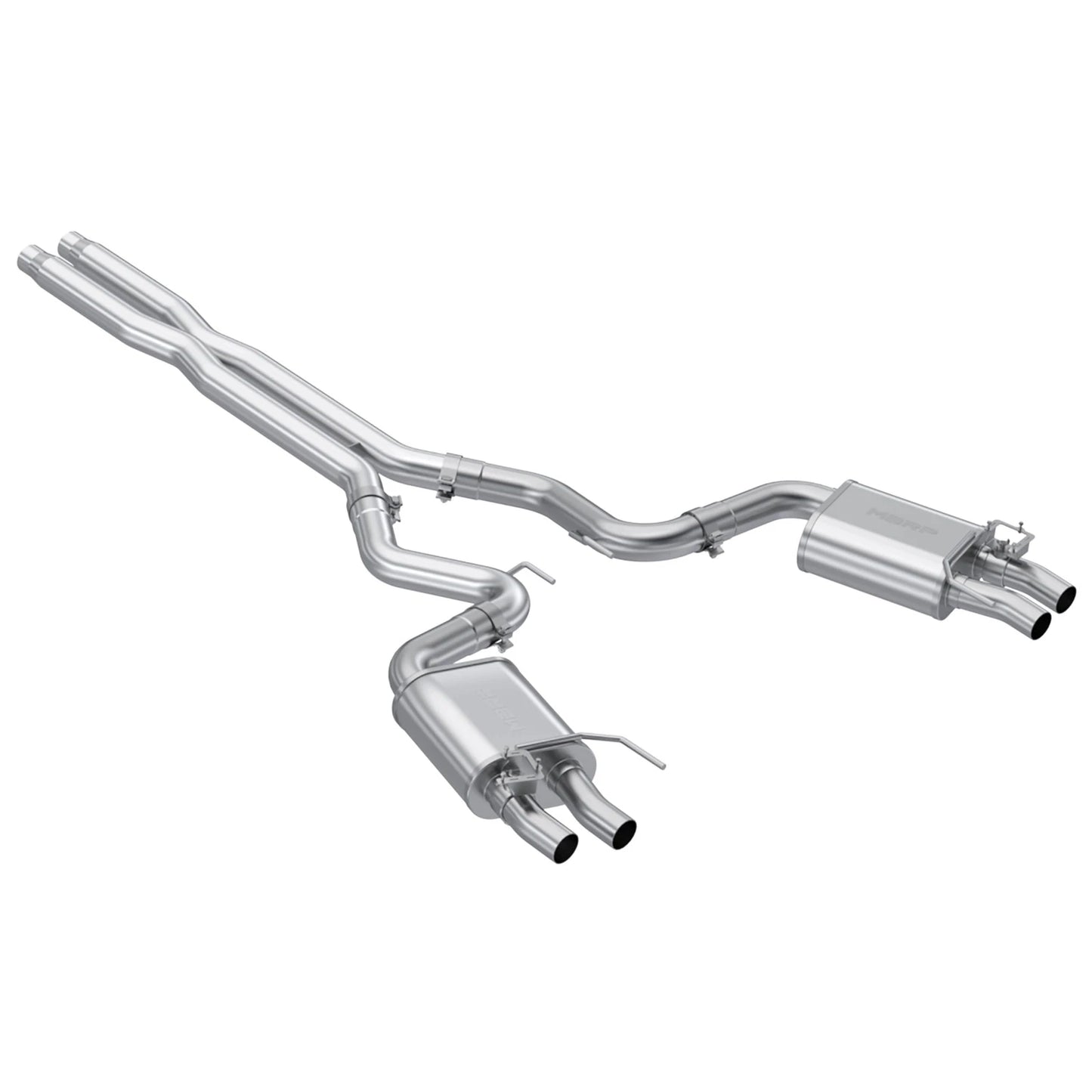 MBRP 3-Inch Race Quad Exit Cat-Back Exhaust | 2016 - 2020 Ford Mustang Shelby GT350/350R (S7201304)