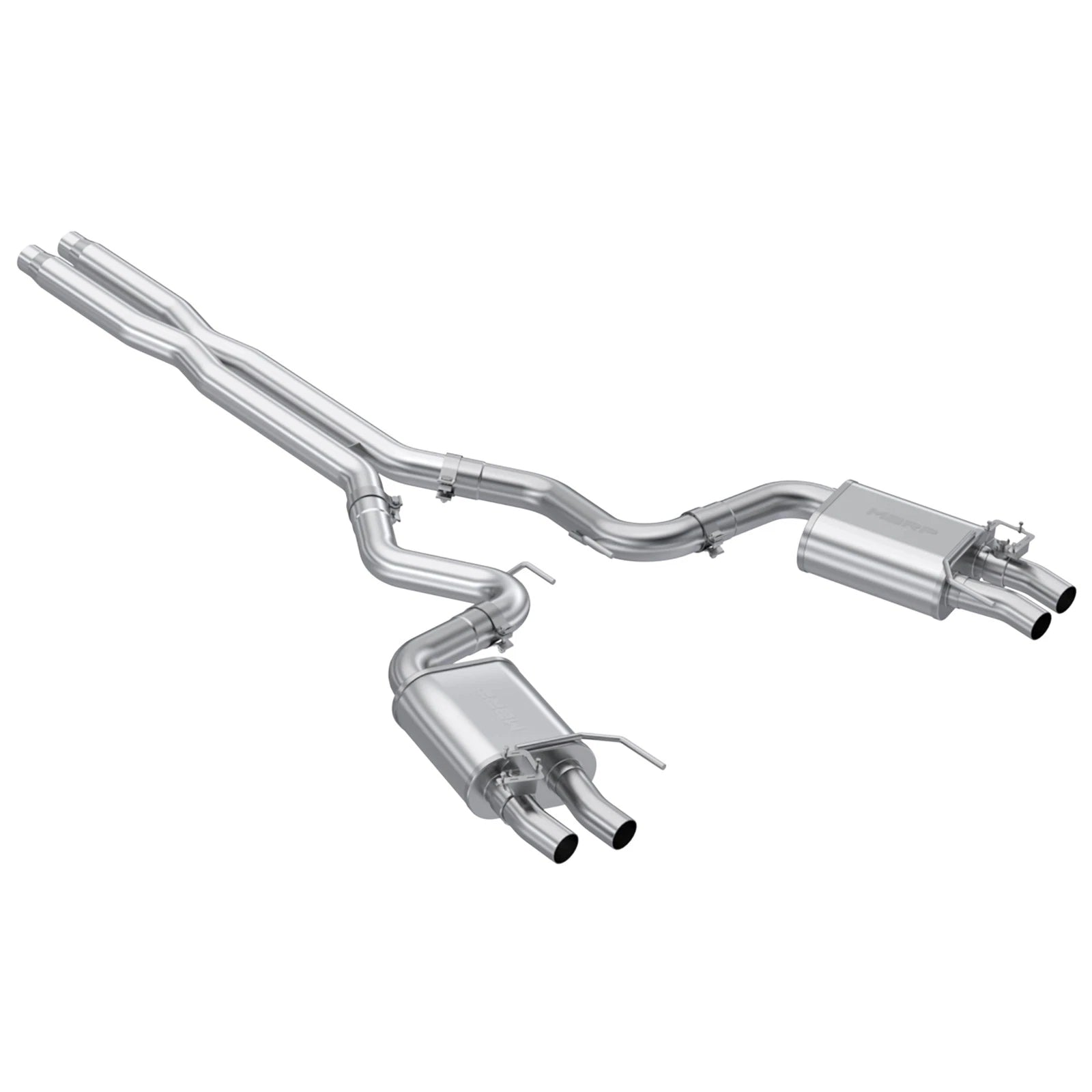MBRP 3-Inch Race Quad Exit Cat-Back Exhaust | 2016 - 2020 Ford Mustang Shelby GT350/350R (S7201304)