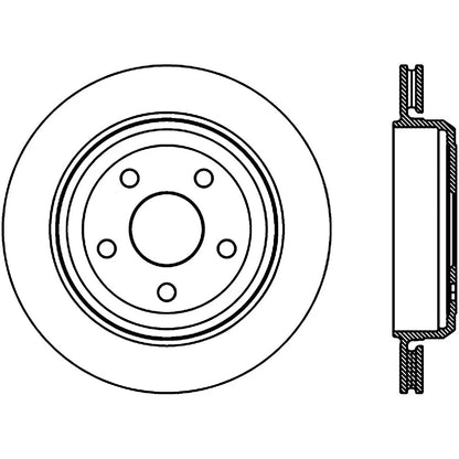 StopTech 126.58007SR Rear Right Brake Rotor for 2011-19 Durango / Grand Cherokee