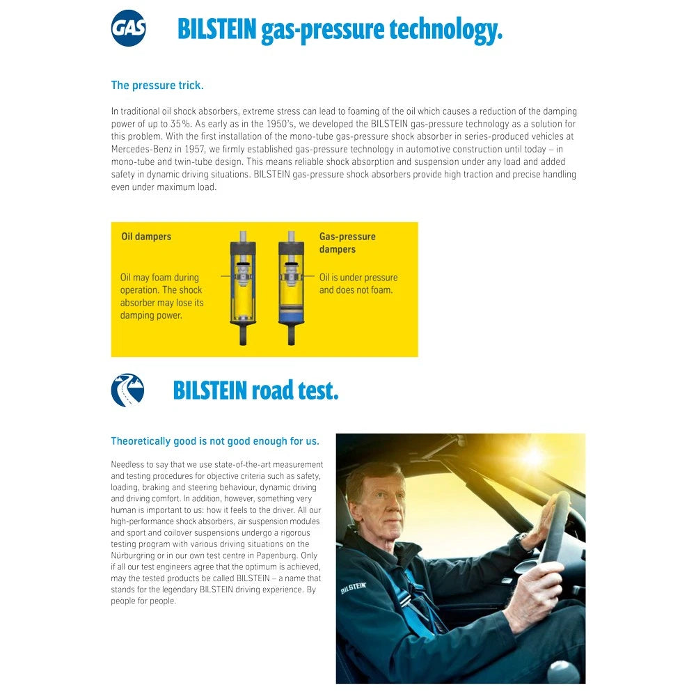 Bilstein 24-252898 B6 Front Shock Absorber for 1975-80 Chevrolet P10 / 75-99 P30
