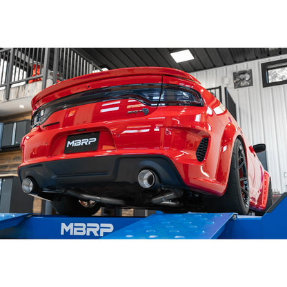 MBRP 3in Dual Rear SS Cat-Back Exhaust w/ Carbon Tips Dodge Charger 17-21 (S71173CF)