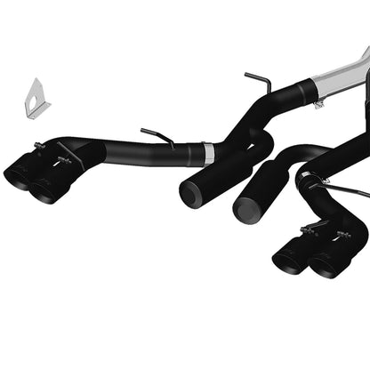 MBRP 3in Black Race D& S Dual Cat-Back | Camaro V8 6.2L 16 (S7033BLK)