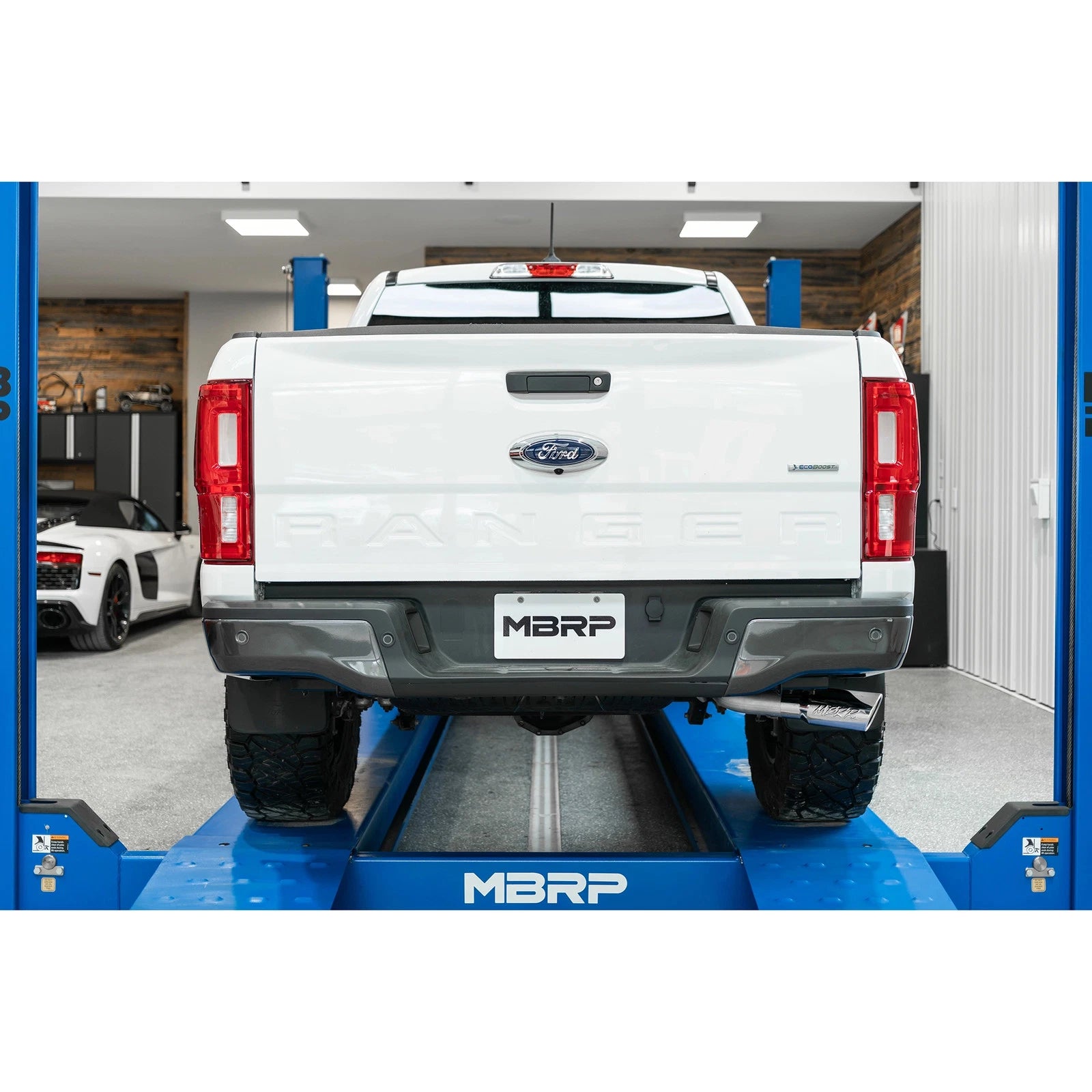 MBRP 3in AL Cat-Back Single Side Exit w/ 4in OD Tip | Ford Ranger Ecoboost 2.3L (19) (S5227AL)