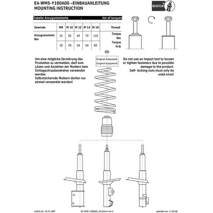 Bilstein B8 Performance Plus Suspension Strut Assembly for 1999-2004 Porsche 911