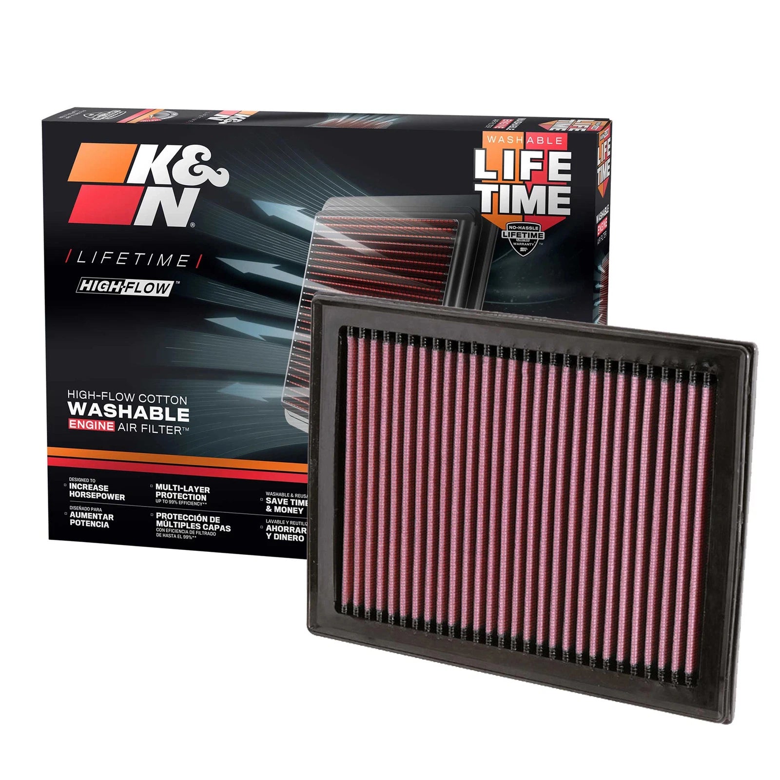 K&N Replacement Air Filter | Multiple Nissan/Infiniti Fitments (33-2409)