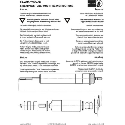 Bilstein B6 Performance Suspension Shock Absorber for 1998-2003 Mercedes-Benz ML320