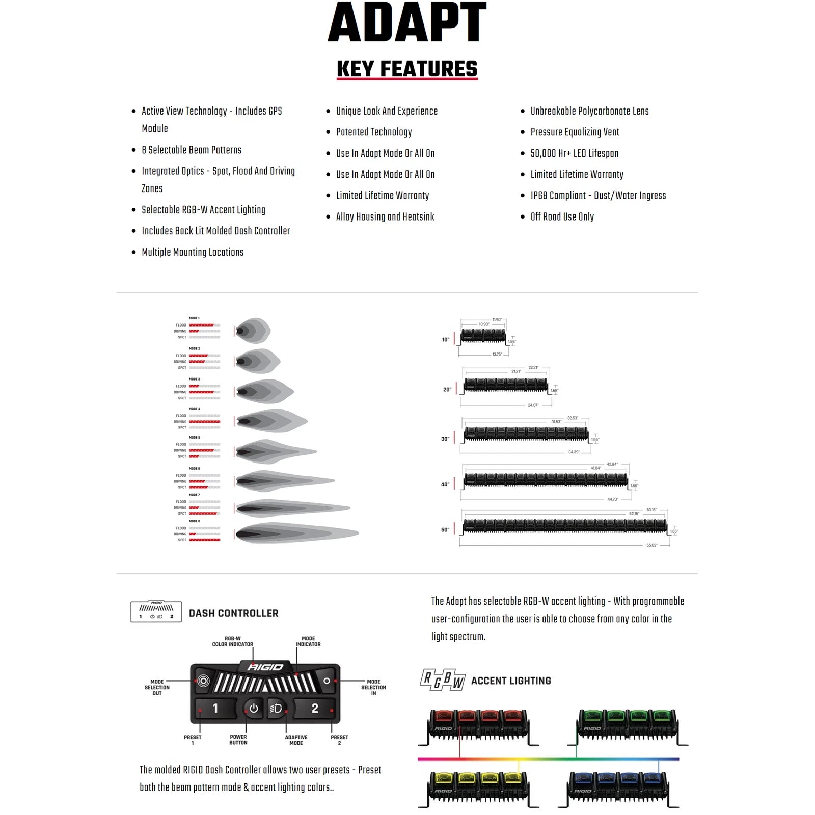 Rigid Industries Rigid Adapt Light Bar: 30in (RIG230413)