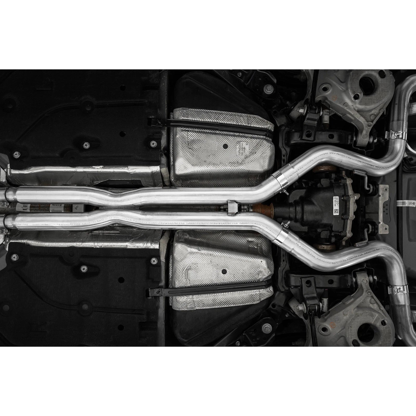 MBRP 3in Cat-Back Dual Split Rear Exhaust | Ford Mustang GT 5.0L (24+) Quad Black Tips (S7280BLK)