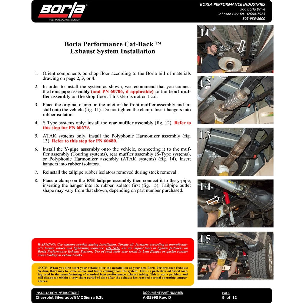 Borla Cat-Back Exhaust System - ATAK | Multiple Fitments (140776BC)