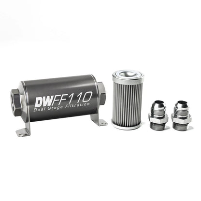 DeatschWerks Universal 10 Micron 110mm Fuel Filter (8-03-110-010K-10/-38/-516/-6/-8)