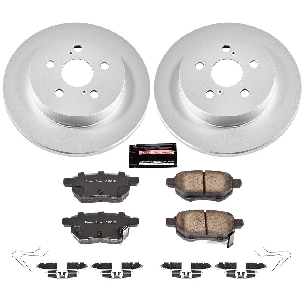 PowerStop CRK5503 Rear Disc Brake Kit Rotors Pads for 10-22 Prius / 11-13 CT200H