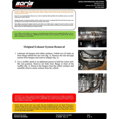 Borla Cat-Back Exhaust System - Touring | 2010-2021 Toyota 4Runner 4.0L (140379)