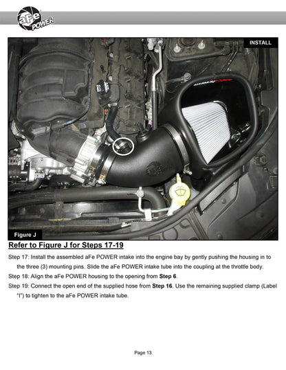 aFe MagnumFORCE Stage-2 Pro DRY S Intake | Jeep Grand Cherokee WK2 V8-6.4L (12-21) (54-13063D)