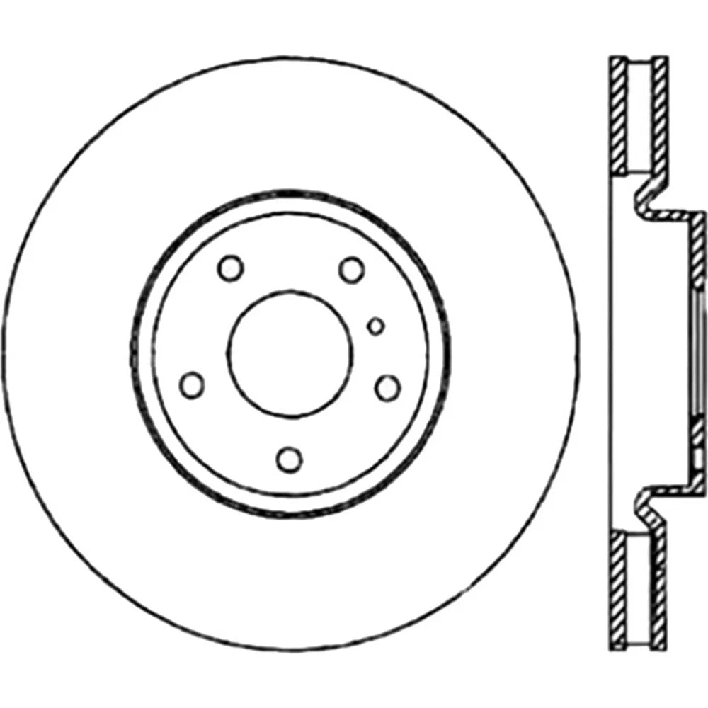 StopTech 127.42076L Front Left Drilled Brake Rotor for 2003-04 G35 / 03-08 350Z