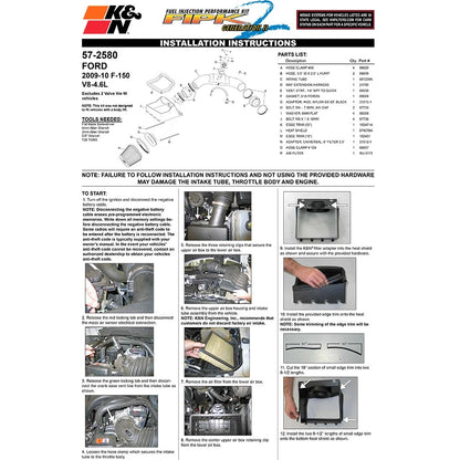 K&N 4.6L V8 Performance Intake Kit | Ford F-150 (09-10) (57-2580)