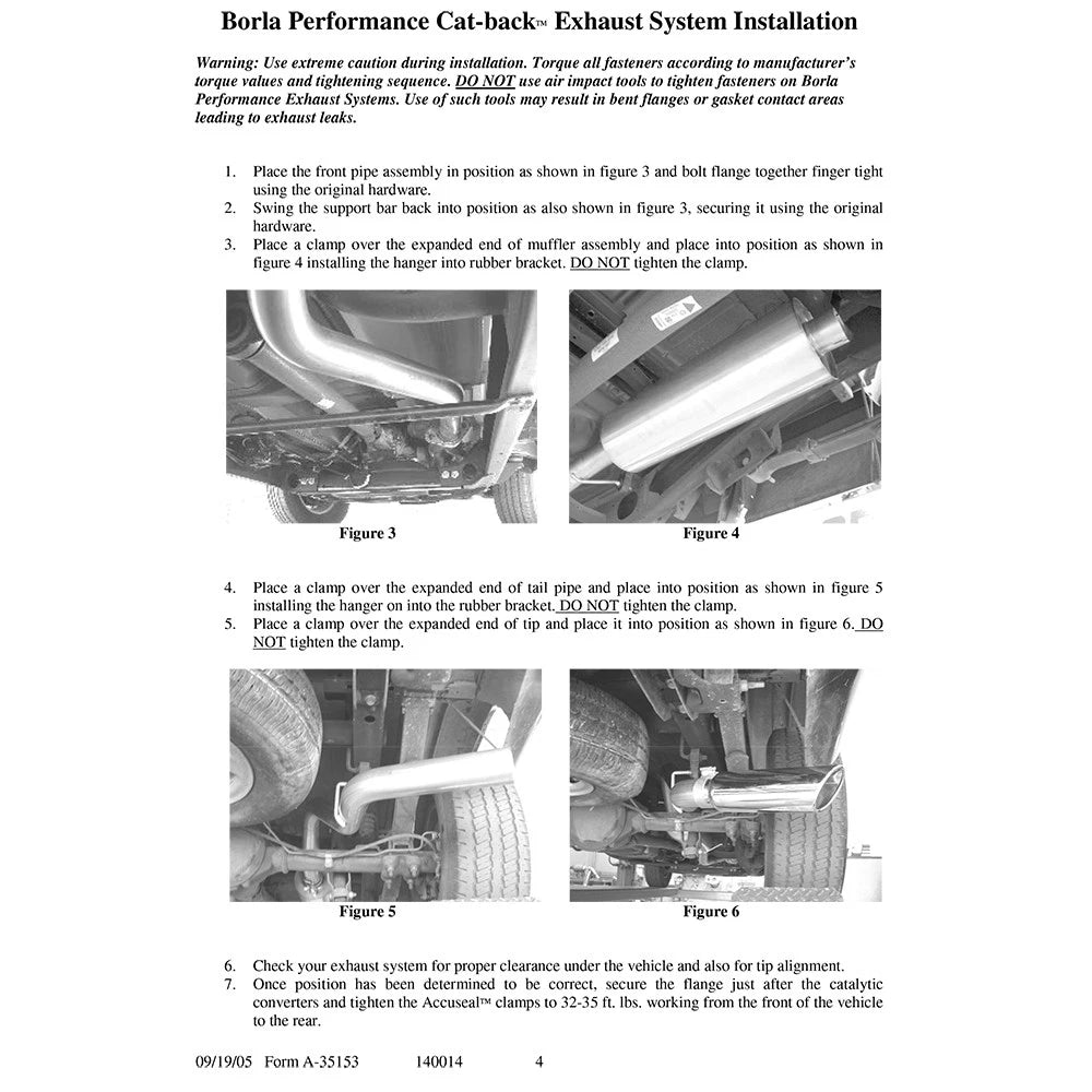 Borla Cat-Back Exhaust System - Touring | Multiple Fitments (140014)
