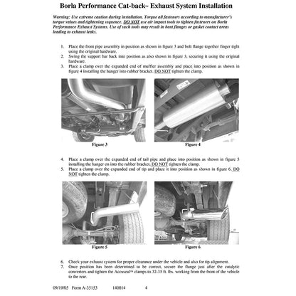 Borla Cat-Back Exhaust System - Touring | Multiple Fitments (140014)
